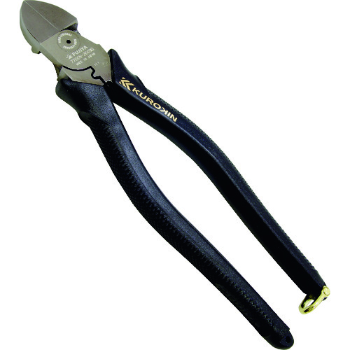 フジ矢　電工名人偏芯薄刃ニッパ（黒金） 7700N200BG