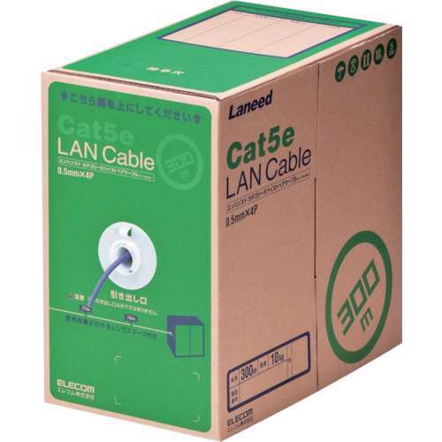 ■エレコム　ＥＵ　ＲｏＨＳ指令準拠ＬＡＮケーブル　ＣＡＴ５Ｅ　３００ｍ　パープル LDCT2PU300RS