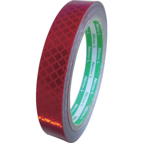 ■日東エルマテ　高輝度プリズム反射テープ　１５ｍｍ×５ｍ　レッド HTP15R