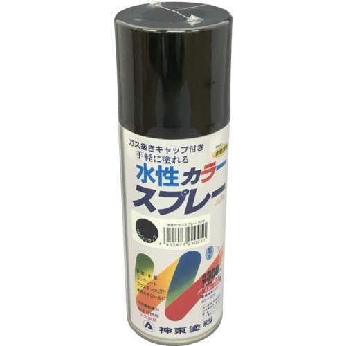 ■シントー　水性カラースプレー　ブラック　３００ＭＬ　2905-0.3