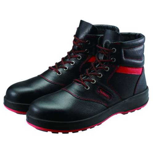 ■シモン　安全靴　編上靴　ＳＬ２２‐Ｒ黒／赤　２５．０ｃｍ　SL22R-25.0