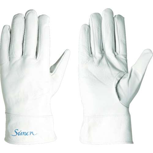 ■シモン　牛本革手袋　７１５Ｐ白　CG715L