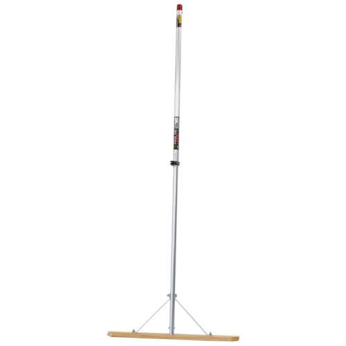 浅香工業　金象ＰＲＯ　伸縮式木製替板レーキ　９５×６００ｍｍ　ＡＰ柄　スクレーパー付