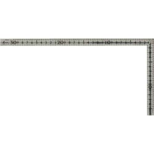 シンワ　曲尺小型　溝付ステン３０ｃｍ×１５ｃｍ　表裏同目　12130