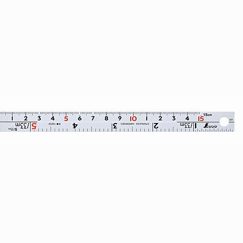 シンワシルバー直尺１５ｃｍ　併用目盛