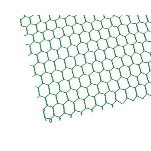 ビニール亀甲網 #20x10mmx450mmx30m巻 緑 巻売