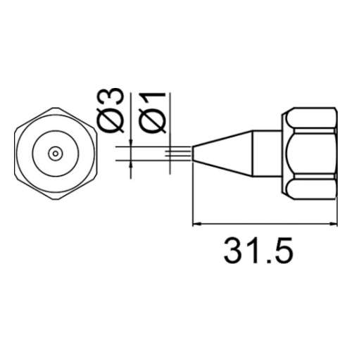 ■白光　ノズル　Ｎ‐１　袋ナット付 801N1