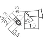 ■白光　こて先　３ＢＣ型　溝付　はんだメッキ　１ｍｍ　T12-BCM3