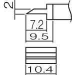 ■白光　こて先　スパチュラ　１０．４　T12-1401