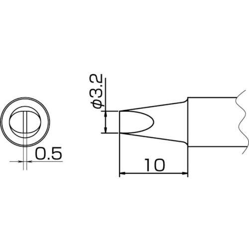 ■白光　こて先　３．２Ｄ型　T20-D32