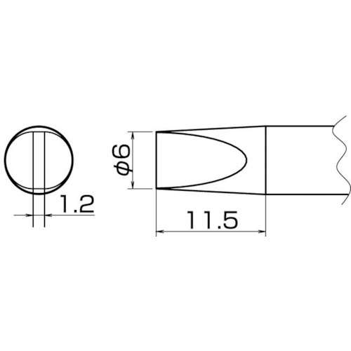 ■白光　こて先　６Ｄ型　T20-D6
