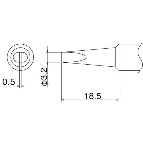 ■白光　こて先　３．２Ｄ型　T19-D32