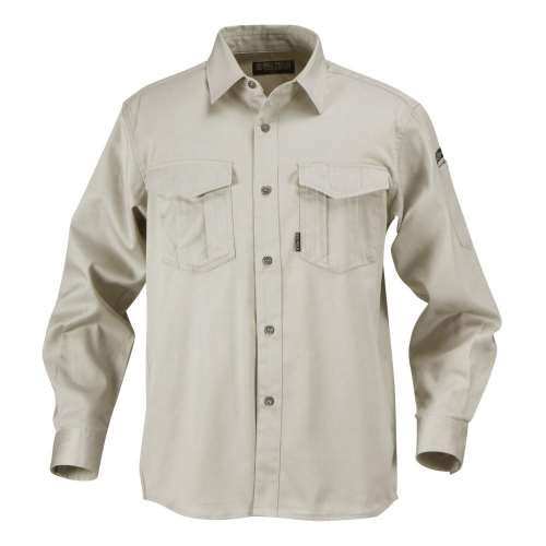 カジメイク　ＴＣ長袖シャツ　６８０２　アイスホワイト　Ｍ