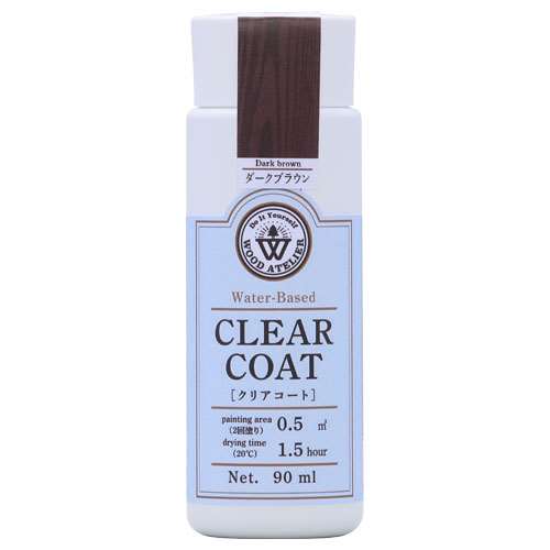 Wood Atelier クリアコート 90ml　CC-12 ダークブラウン