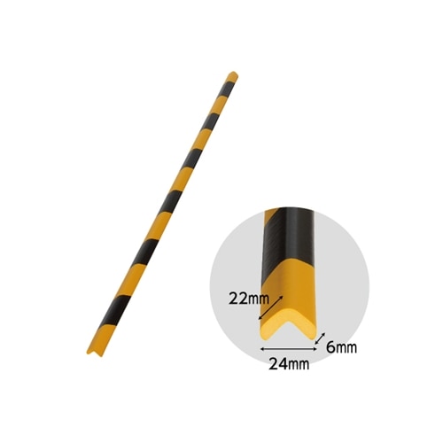 安心クッションＬ字型　細　９０ＣＭ　トラ柄　イエロー／ブラック