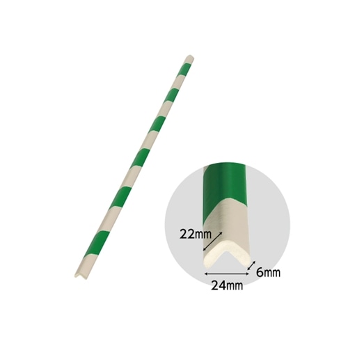 安心クッションＬ字型　細　９０ＣＭ　トラ柄　グリーン／ホワイト