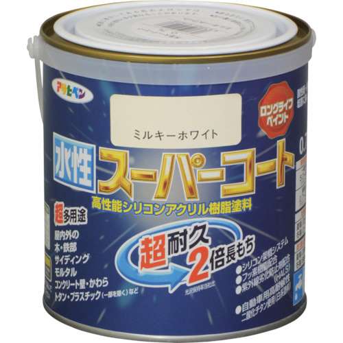 アサヒペン　水性スーパーコート　０．７Ｌ　ミルキーホワイト 414236