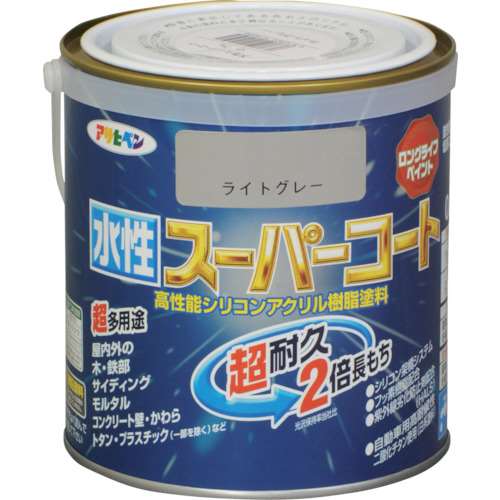 アサヒペン　水性スーパーコート　０．７Ｌ　ライトグレー 414595