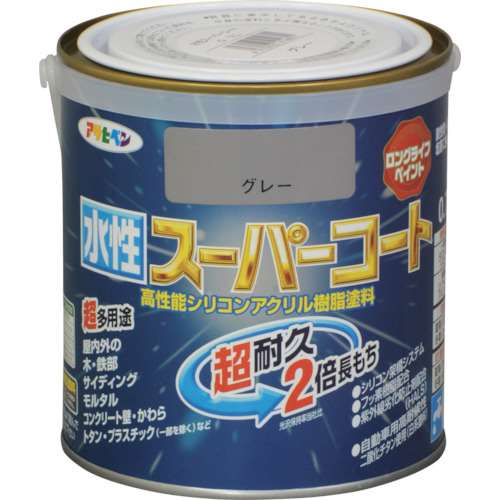 アサヒペン　水性スーパーコート　０．７Ｌ　グレー 414601