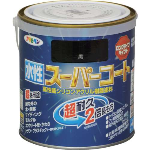 アサヒペン　水性スーパーコート　０．７Ｌ　黒 414649