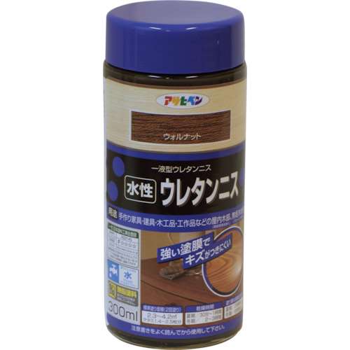 アサヒペン　水性ウレタンニス　３００ＭＬ　ウォルナット 447623