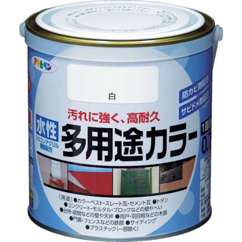 ■アサヒペン(Asahipen) 水性多用途カラー　０．７Ｌ　白　460714