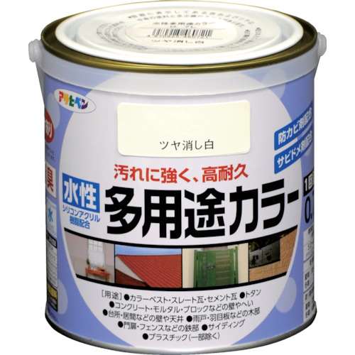 ■アサヒペン(Asahipen) 水性多用途カラー　０．７Ｌ　ツヤ消し白460721