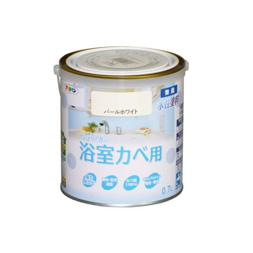 アサヒペン(Asahipen) ＮＥＷ水性インテリアカラー浴室カベ　０．７Ｌ　パールホワイト