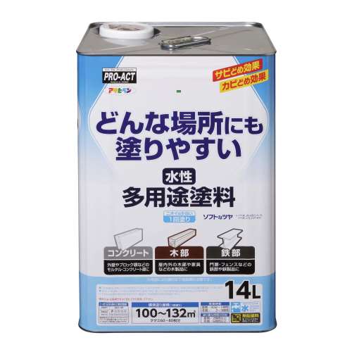 アサヒペン　水性多用途ＳＤ　１４Ｌ　ツヤ消し白