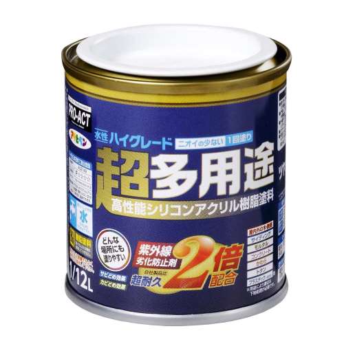 アサヒペン　水性多用途ＨＧ　１／１２Ｌ　白