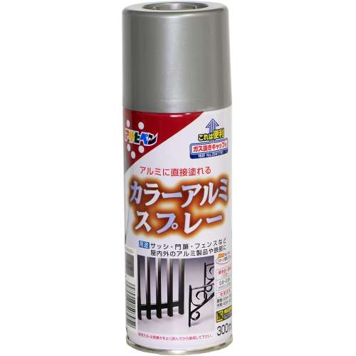 アサヒペン(Asahipen) カラーアルミスプレー　３００ＭＬ　シルバーメタリック