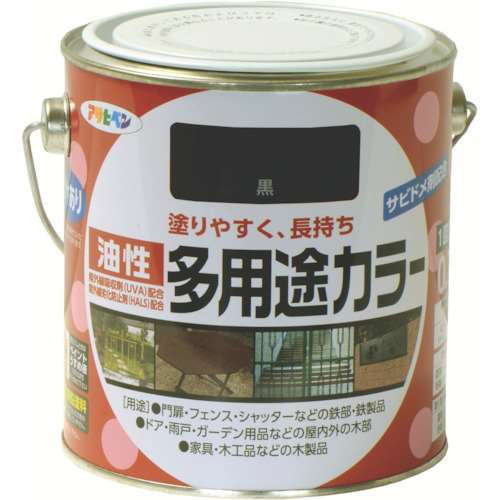 ■アサヒペン(Asahipen) 油性多用途カラー　０．７Ｌ　黒　536785