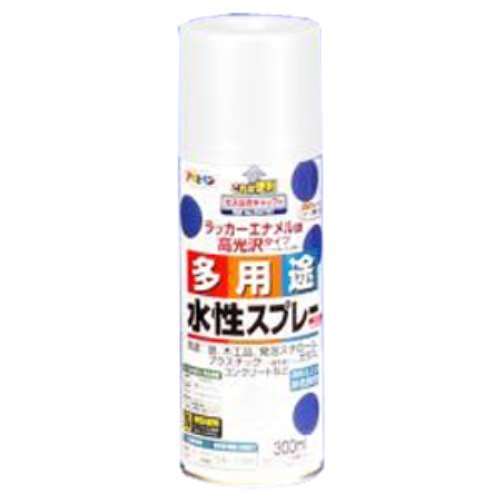アサヒペン(Asahipen) 水性多用途スプレー　白　３００ｍｌ