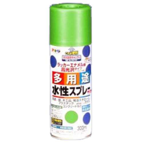 アサヒペン(Asahipen) 水性多用途スプレー　フレッシュグリーン　３００ｍｌ