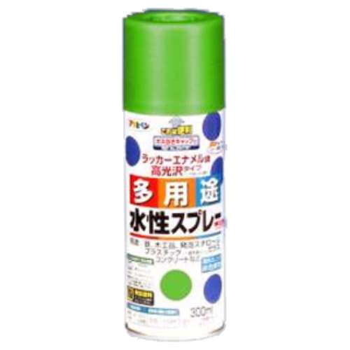 アサヒペン(Asahipen) 水性多用途スプレー　緑　３００ｍｌ