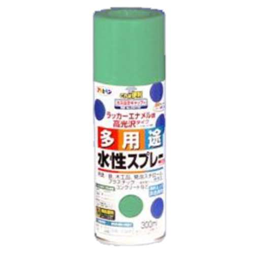アサヒペン(Asahipen) 水性多用途スプレー　カジュアルグリーン　３００ｍｌ