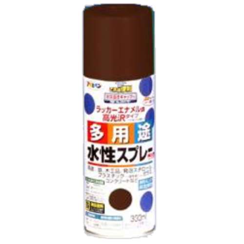 アサヒペン(Asahipen) 水性多用途スプレー　チョコレート色　３００ｍｌ