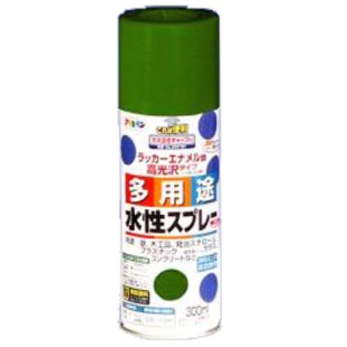 アサヒペン(Asahipen) 水性多用途スプレー　オールドグリーン　３００ｍｌ