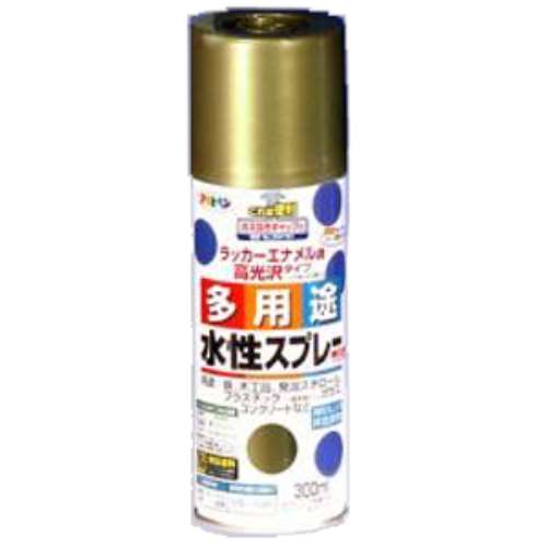 アサヒペン(Asahipen) 水性多用途スプレー　ゴールド　３００ｍｌ