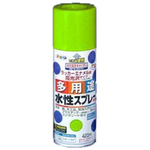 アサヒペン(Asahipen) 水性多用途スプレー　フレッシュグリーン　４２０ｍｌ