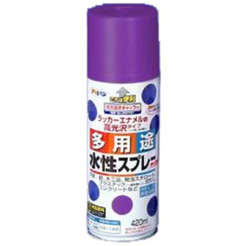 アサヒペン(Asahipen) 水性多用途スプレー　パープル　４２０ｍｌ