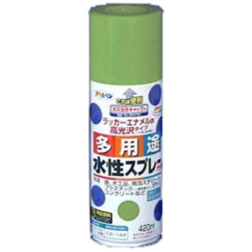 アサヒペン(Asahipen) 水性多用途スプレー　モスグリーン　４２０ｍｌ