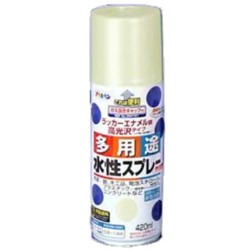 アサヒペン(Asahipen) 水性多用途スプレー　アイボリー　４２０ｍｌ