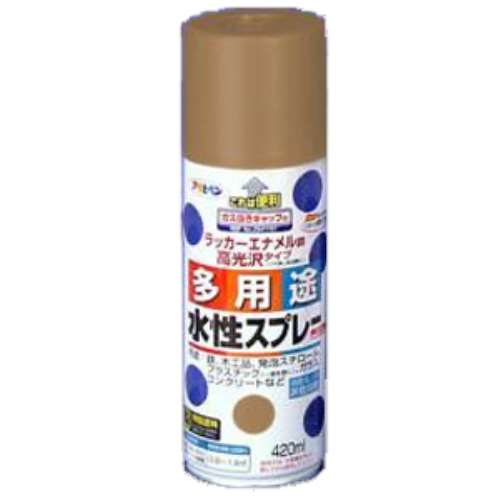 アサヒペン(Asahipen) 水性多用途スプレー　ライトブラウン　４２０ｍｌ