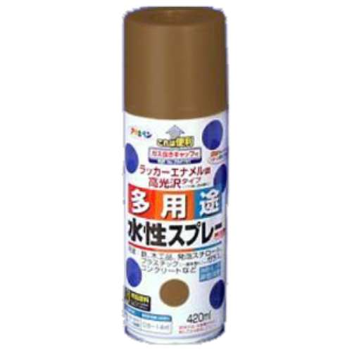 アサヒペン(Asahipen) 水性多用途スプレー　ブラウン　４２０ｍｌ