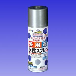 アサヒペン(Asahipen) 水性多用途スプレー　シルバー　４２０ｍｌ