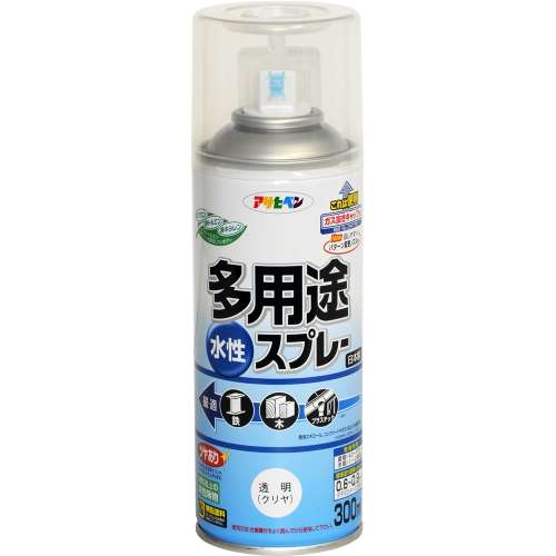 アサヒペン(Asahipen) 水性多用途スプレＳＤ　３００ｍｌ　クリヤ