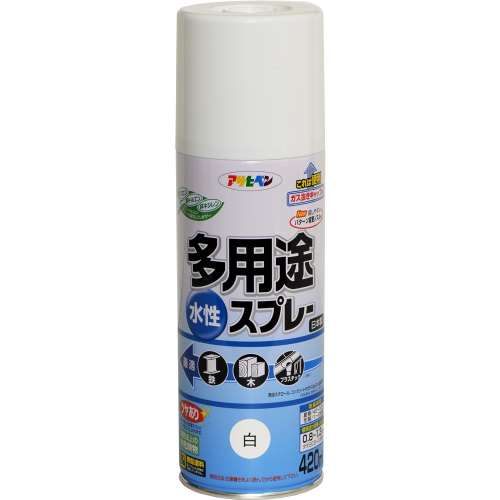 アサヒペン(Asahipen) 水性多用途スプレＳＤ　４２０ｍｌ　白