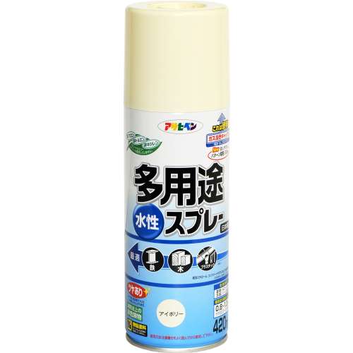 アサヒペン(Asahipen) 水性多用途スプレＳＤ　４２０ｍｌ　アイボリー