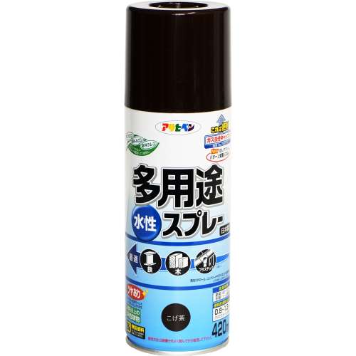 アサヒペン(Asahipen) 水性多用途スプレＳＤ　４２０ｍｌ　こげ茶